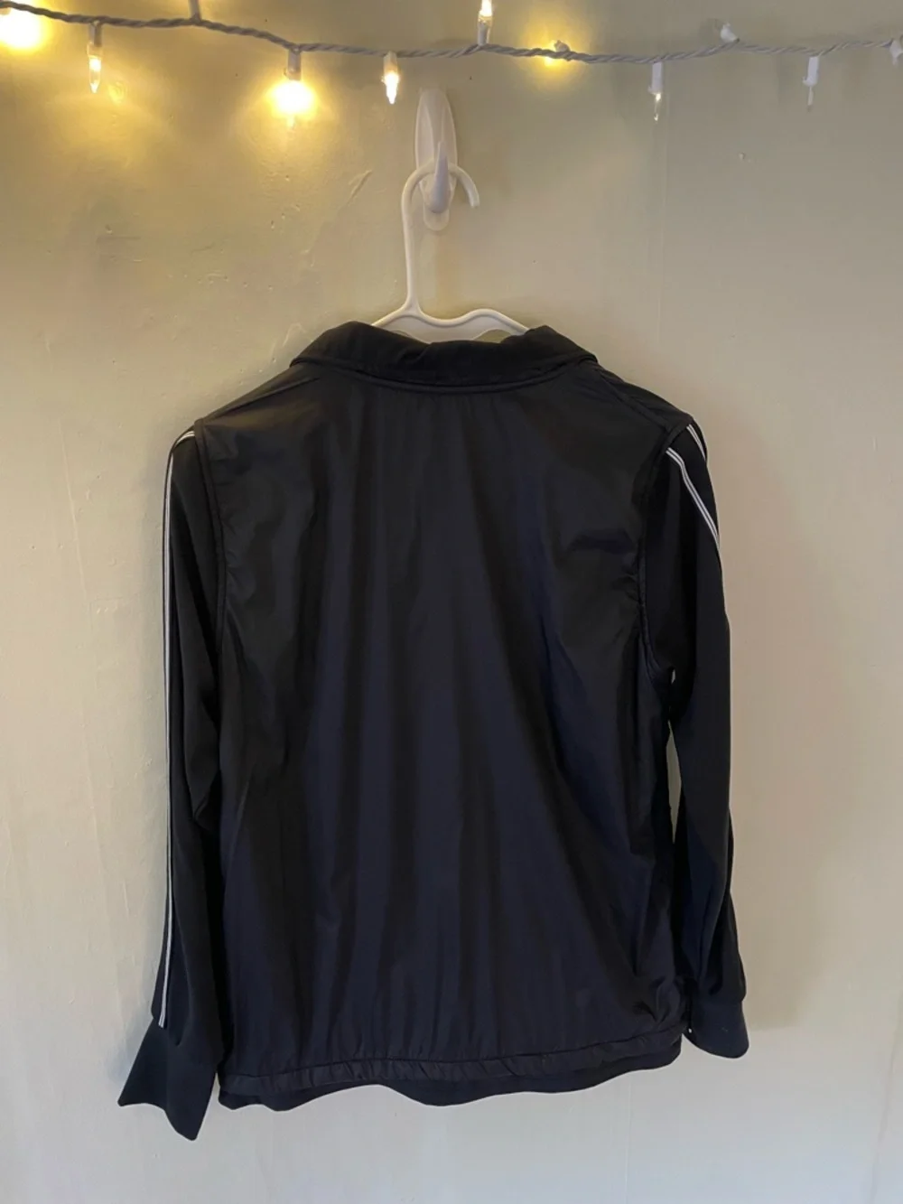 Tangerine Activewear Classic Black Track Jacket White Yoga Comfort Thumbhole Y2K - Picture 15 of 15
